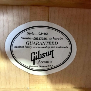 Gibson CJ-165 Maple 2007 Antique Natural