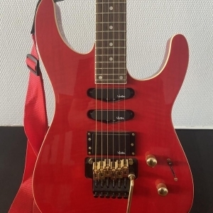 Vester JJR1290 Red flamed maple & Gold - Floyd Rose MIK 1994 + Nouveau Coffre