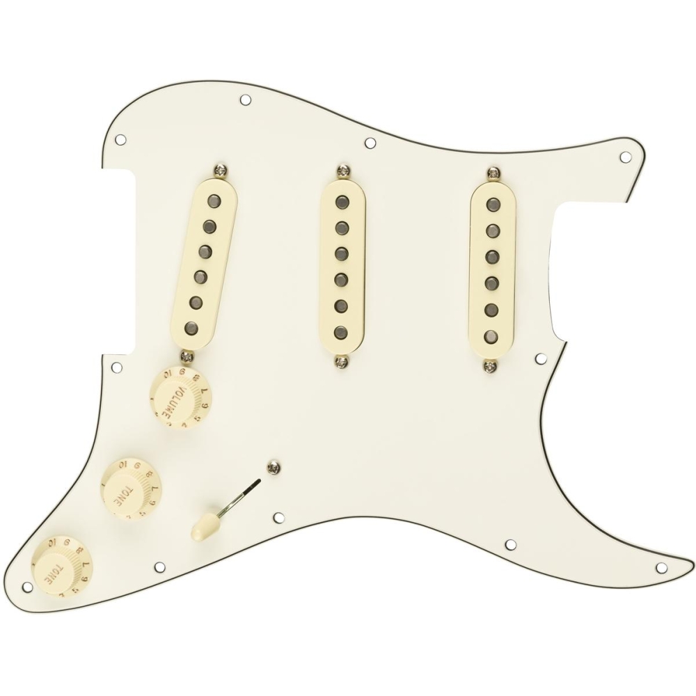 Fender Original '57 / '62 SSS Pickguard Stratocaster pré-câblé - Parchemin 3 plis