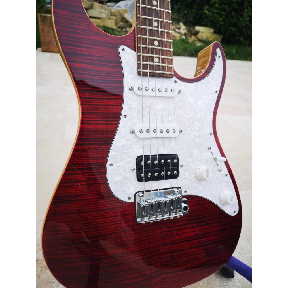 Suhr Standard Korina Flame Pepper Red