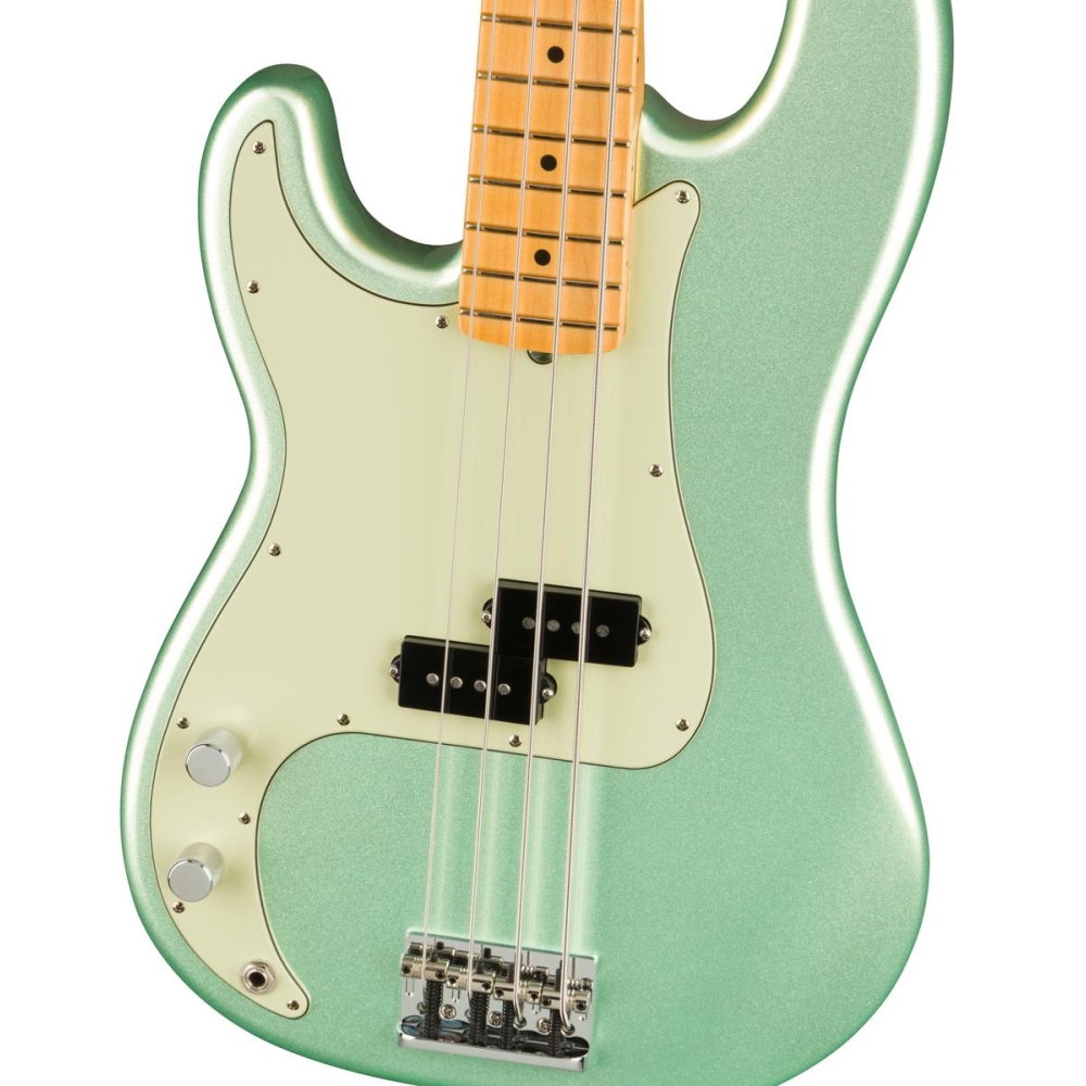 Fender American Professional II Precision Bass pour gaucher – Mystic Surf Green avec touche en érable