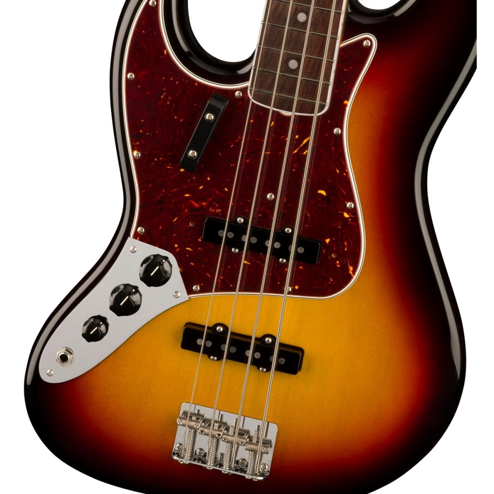 Fender American Professional II Jazz Bass pour gaucher – 3 couleurs Sunburst avec touche en palissandre