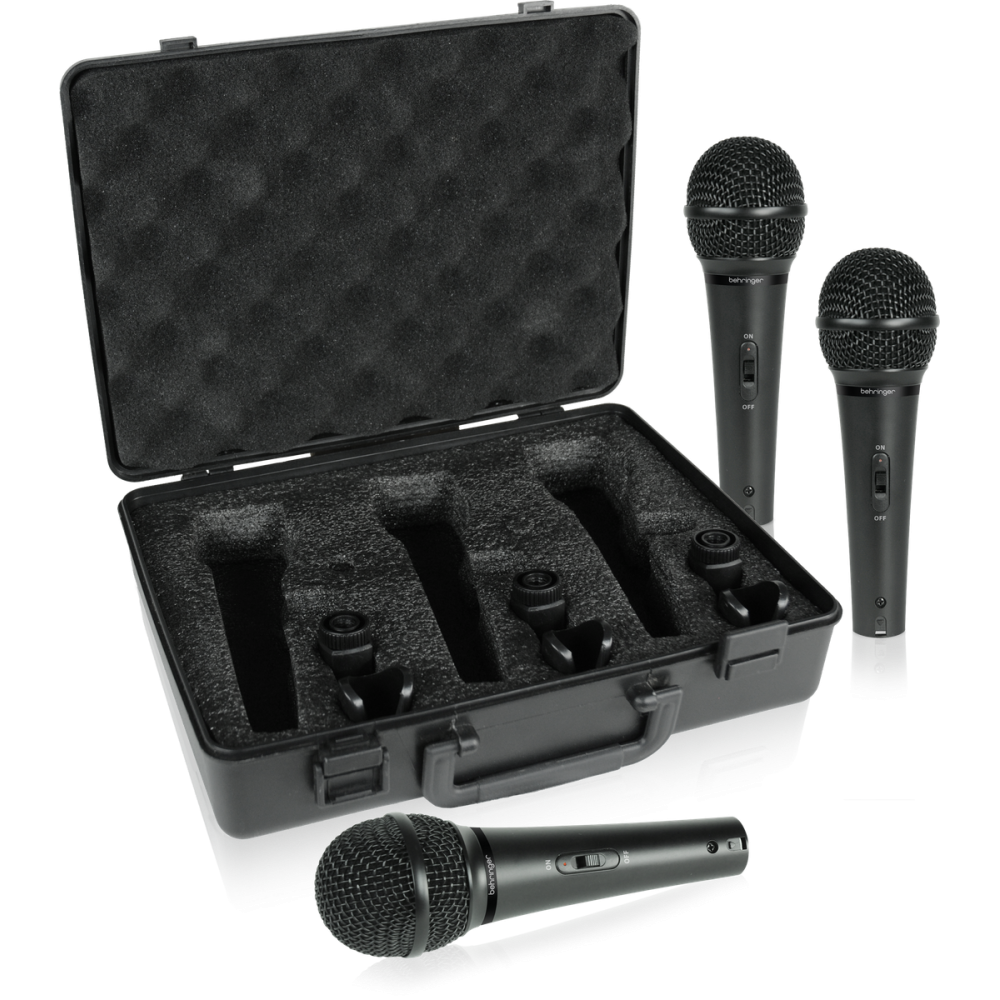 Behringer XM1800S Dynamic Vocal & Instrument Microphone (3-pack)